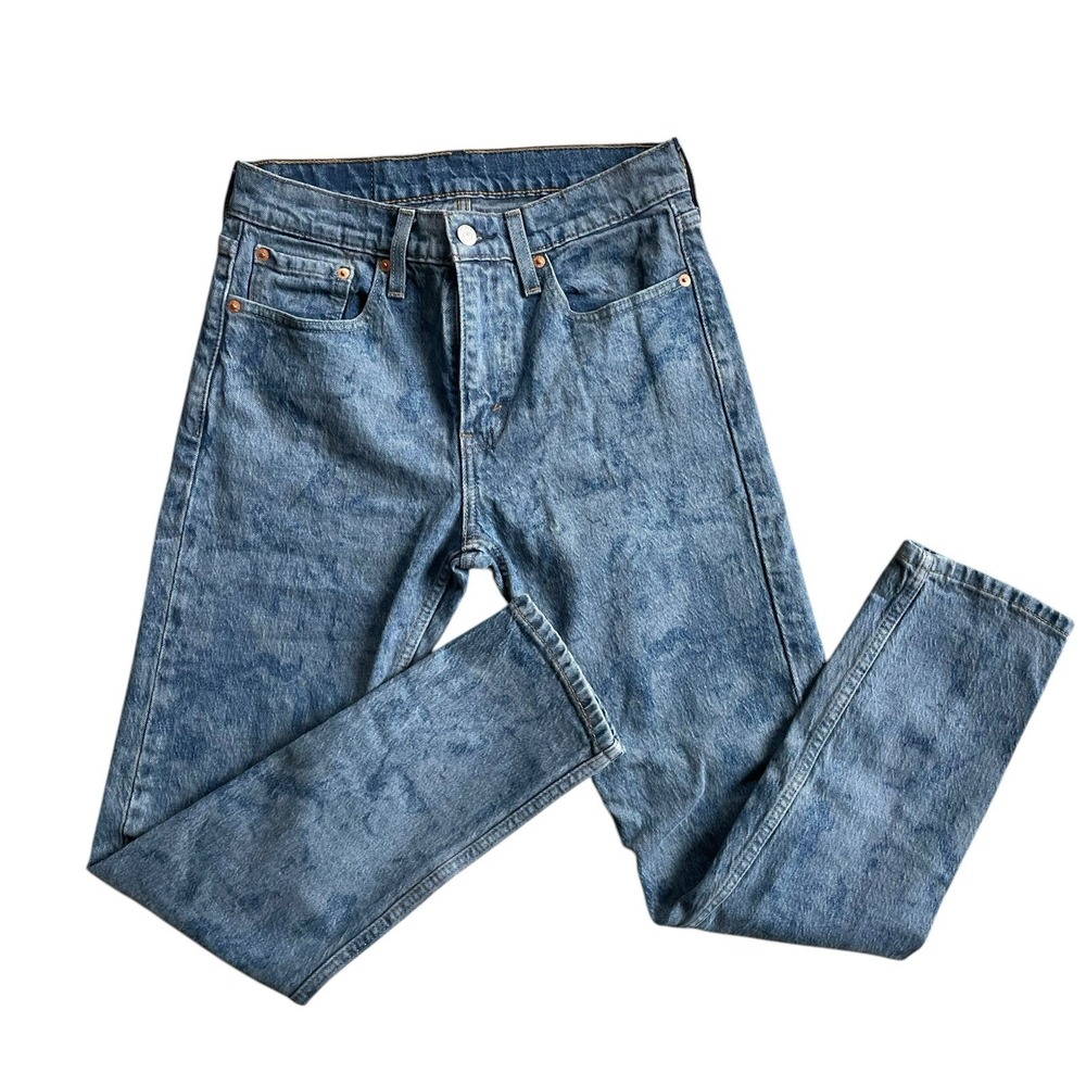Levis 512 Jeans Mens 29 Blue Denim Slim Fit Leg Acid Wash Measured 29x30